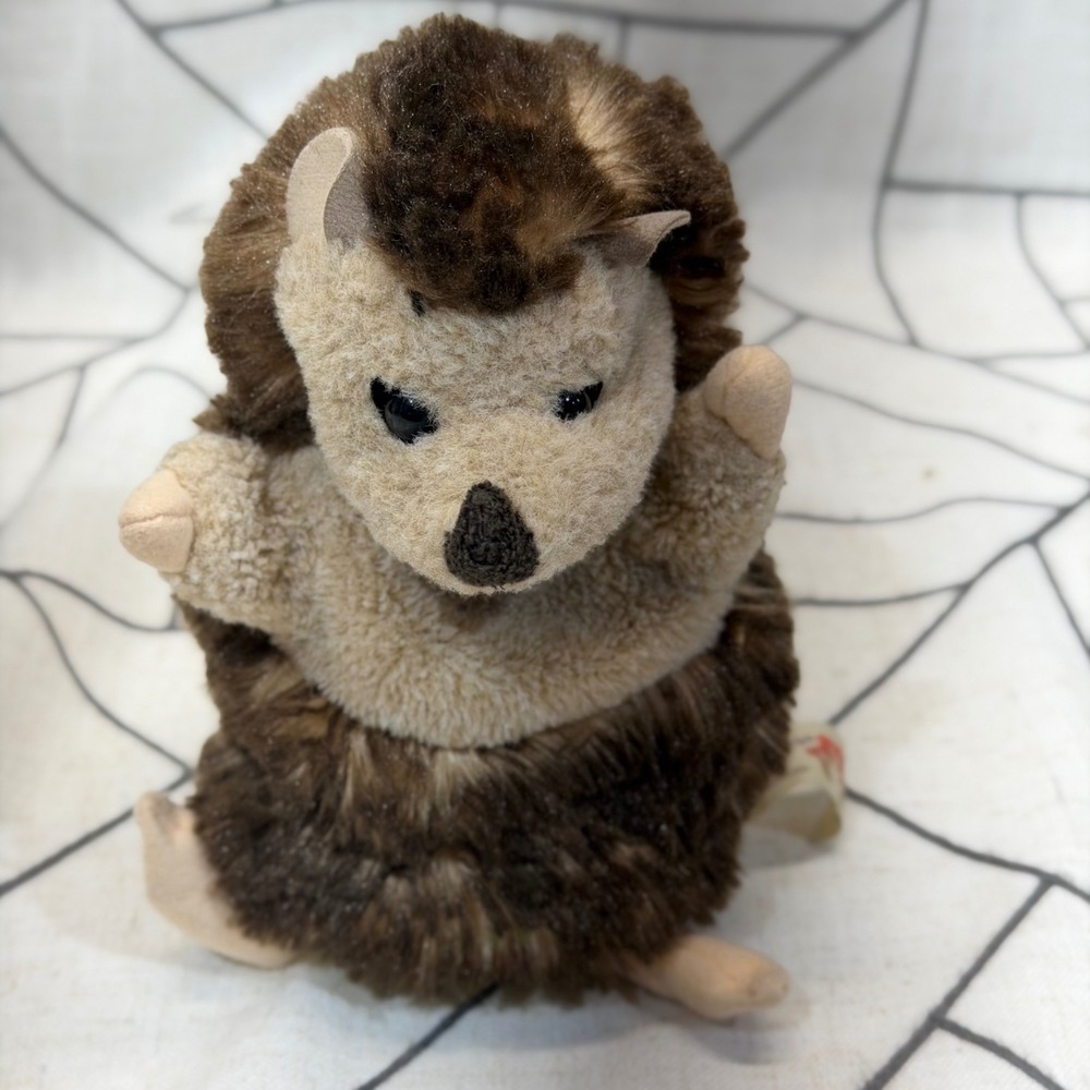 Folkmanis Baby Hedgehog Puppet 7in Brown Plush Hand Puppet 3056